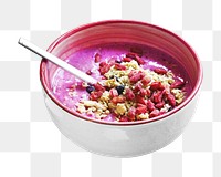 Smoothie bowl png sticker, transparent background