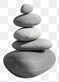 Zen stones png sticker, transparent background