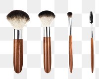 Makeup brush set png sticker, transparent background