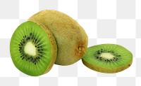 Kiwi fruit png sticker, transparent background 