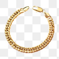 Gold bracelet png sticker, transparent background 