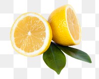 Lemon png sticker, transparent background 