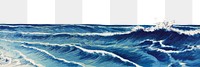 Vintage Japanese ocean waves png on transparent background.   Remastered by rawpixel. 