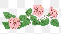 Pink vintage flower png illustration, transparent background. Remastered by rawpixel