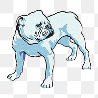 Yale girl's Bulldog png pet illustration, transparent background.  Remastered by rawpixel