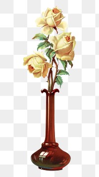 Aesthetic flower vase png on transparent background.   Remastered by rawpixel