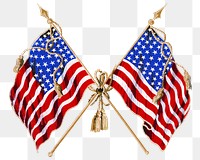 Aesthetic USA flag  png on transparent background.   Remastered by rawpixel