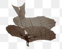 Aesthetic Otto Lilienthal's glider  png on transparent background.   Remastered by rawpixel