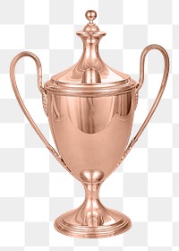 Aesthetic copper trophy png on transparent background. Remixed by rawpixel.