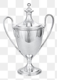 Aesthetic silver trophy png on transparent background.  Remastered by rawpixel