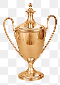 Aesthetic bronze trophy png on transparent background. Remixed by rawpixel.