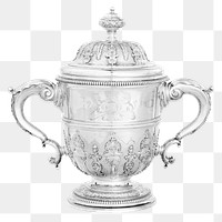 Aesthetic vintage silver cup png on transparent background. Remixed by rawpixel.