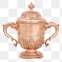 Aesthetic vintage copper cup png on transparent background. Remixed by rawpixel.