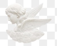 Aesthetic angel marble sculpture.  Remastered by rawpixel