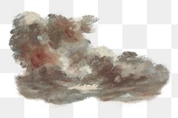 Aesthetic cloud png on transparent background.  Remastered by rawpixel