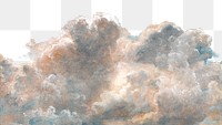 Aesthetic cloud png on transparent background.  Remastered by rawpixel