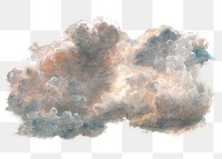 Aesthetic cloud png on transparent background.  Remastered by rawpixel