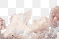 Aesthetic cloud png on transparent background.  Remastered by rawpixel