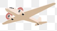 Flying airplane png sticker, air travel vehicle, transparent background.   Remixed by rawpixel.