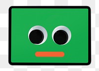 Googly eyes tablet png sticker, transparent background