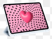 Tablet png pink screen sticker, transparent background