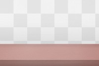 Pink shelf backdrop png mockup, transparent design