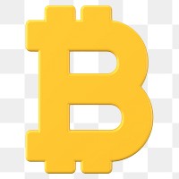 3D Bitcoin png blockchain cryptocurrency icon, open-source finance