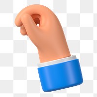 3D hand gesture png sticker, business illustration, transparent background