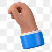 3D hand gesture png sticker, business illustration, transparent background