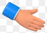 Businessman png extending hand to shake, business etiquette in 3D, transparent background