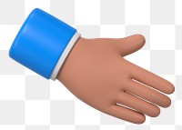 Businessman png extending hand to shake, business etiquette in 3D, transparent background