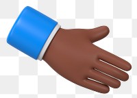 Businessman png extending hand to shake, business etiquette in 3D, transparent background