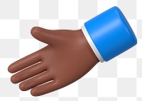 Businessman png extending hand to shake, business etiquette in 3D, transparent background