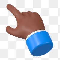 Finger-pointing hand gesture png sticker, 3D business illustration, transparent background