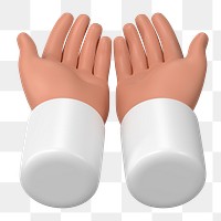 3D png praying hands, Islamic religion, collage element