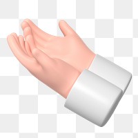 3D png praying hands, Islamic religion, collage element