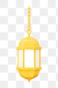 Ramadan lantern png sticker, 3D religion illustration on transparent background