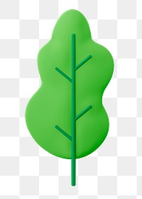 Tree png 3D sticker, botanical, nature illustration on transparent background