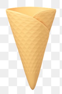 Png ice cream cone sticker, dessert 3D cartoon transparent background