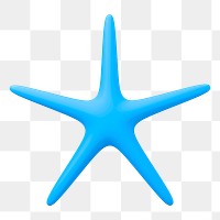 Starfish png sticker, marine life 3D cartoon, transparent background