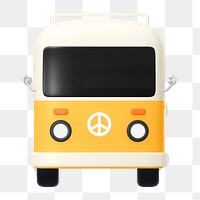 Van png sticker, transport 3D cartoon transparent background