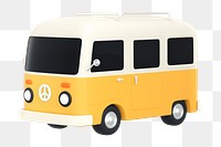 Van png sticker, transport 3D cartoon transparent background