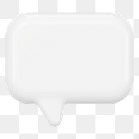 3D speech bubble png clipart, communication marketing graphic