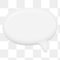 Speech bubble png sticker, 3D shape, marketing graphic on transparent background