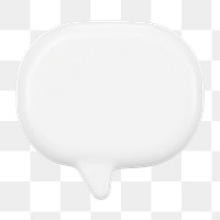 Speech bubble png sticker, 3D shape, marketing graphic on transparent background