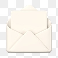 Envelope, email png icon sticker, 3D rendering, transparent background