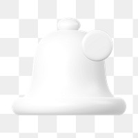 Bell, notification png icon sticker, 3D rendering, transparent background