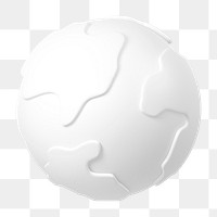 Globe, environment png icon sticker, 3D rendering, transparent background