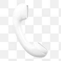 Telephone, contact png icon sticker, 3D rendering, transparent background