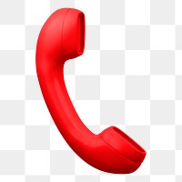 Telephone, contact png icon sticker, 3D rendering, transparent background